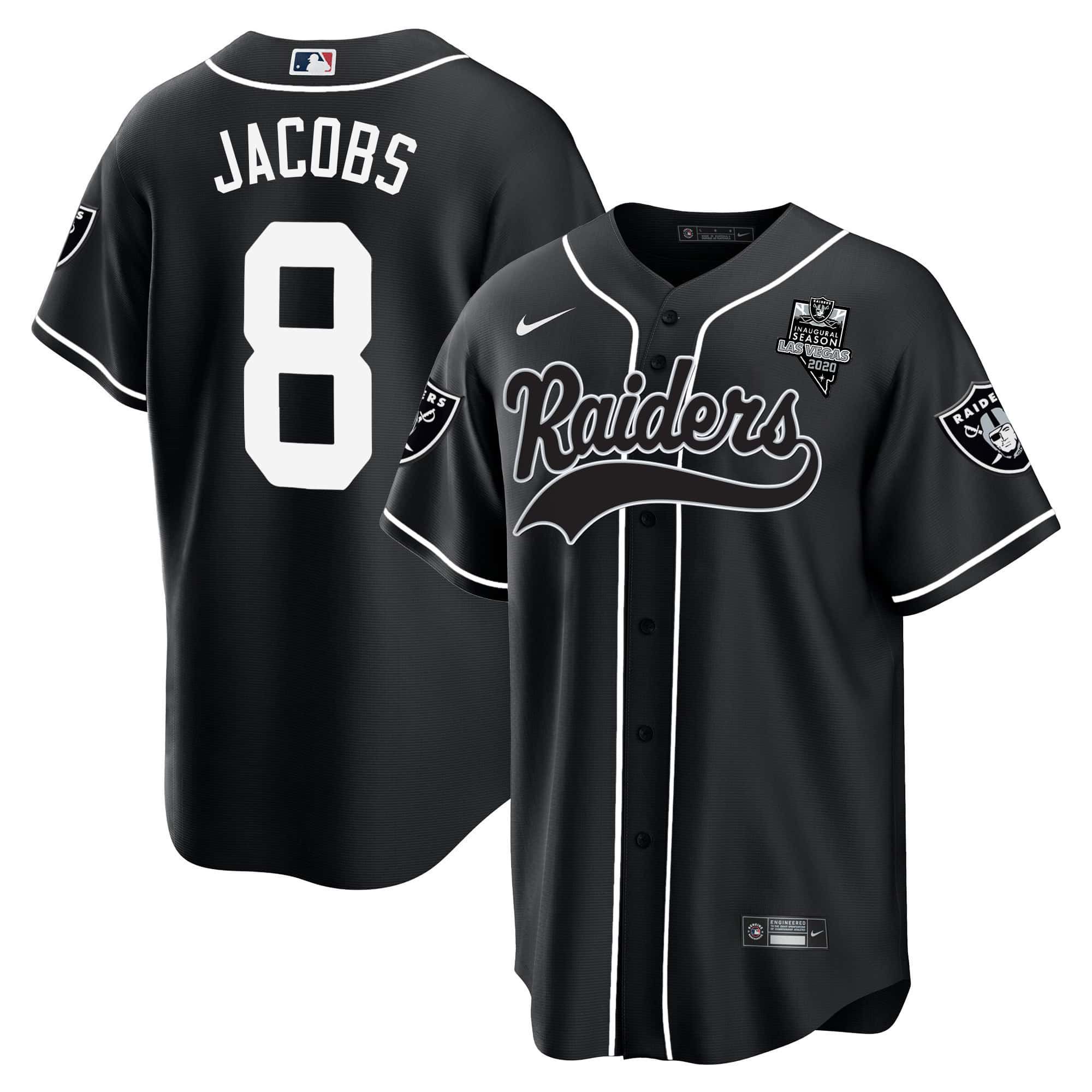 Men Oakland Raiders 8 Jacobs Black 2024 Nike Vapor Baseball NFL Jersey